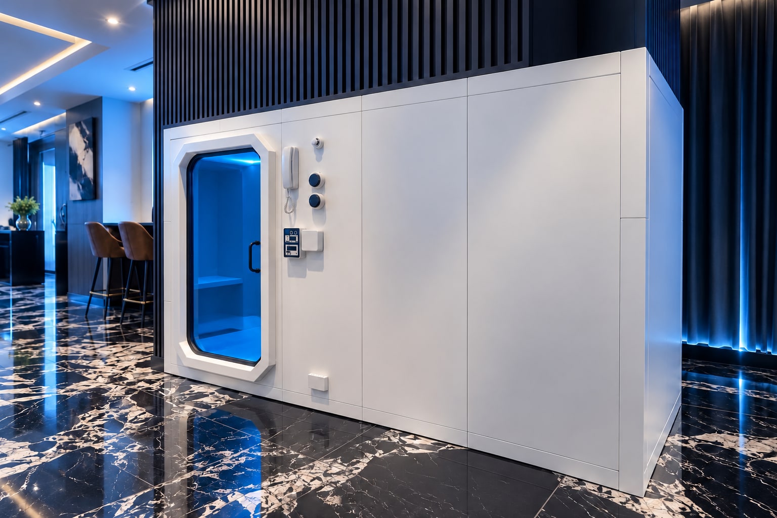 Edited view of a working demo chamber in Manhattan
